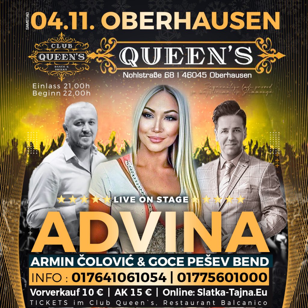 04.11. OBERHAUSEN – ADVINA & ARMIN live – Club Queen´s