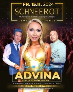 15.11. FREIBURG Schneerot Club – Advina & DJ Buco Party