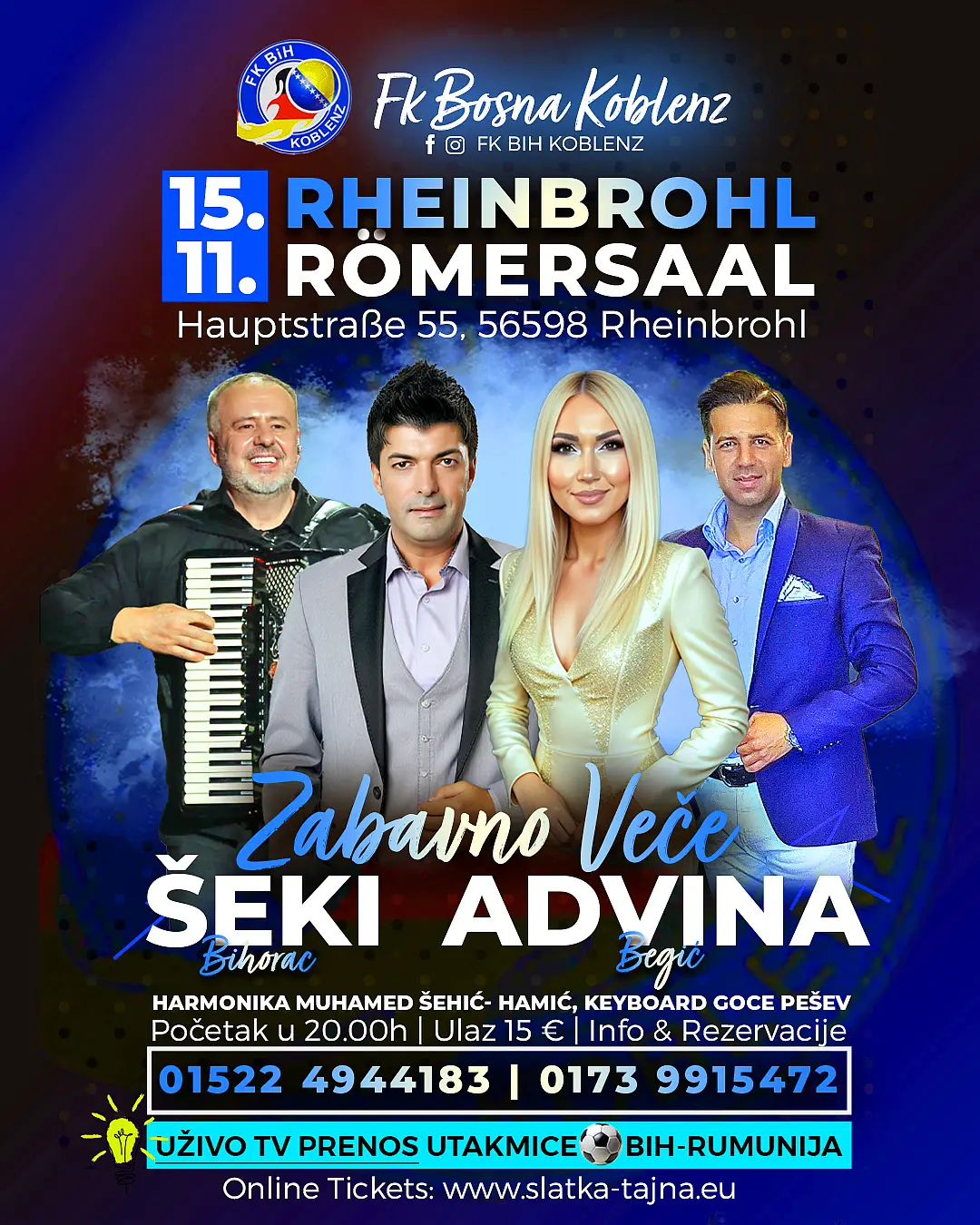 15.11. RHEINBROHL – Šeki Bihorac & Advina Begić