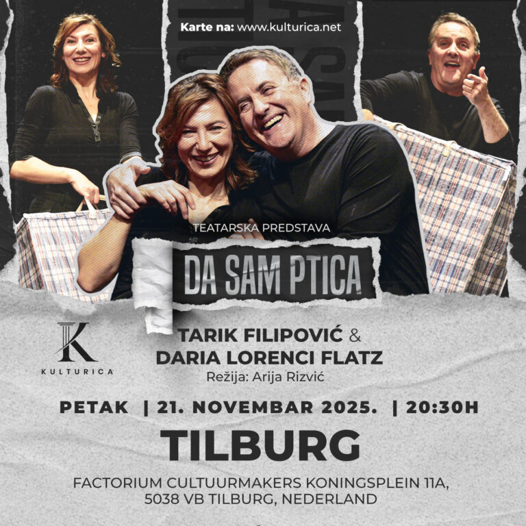 21.11. TILBURG – Daria Lorenci Flatz i Tarik Filipović “ Da sam ptica „