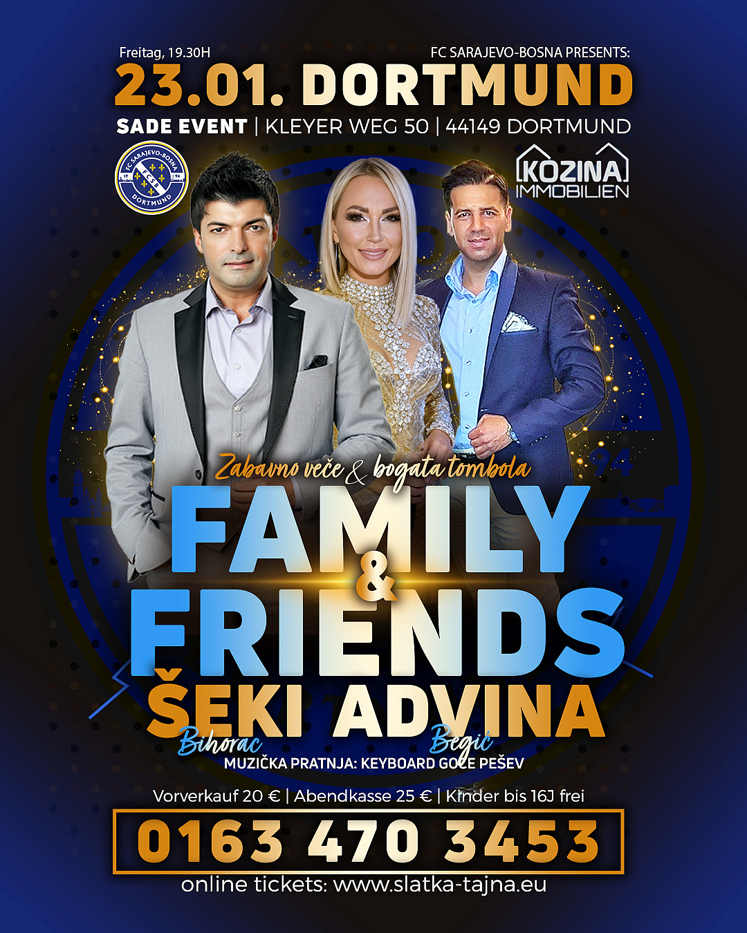 23.01. DORTMUND – SEKI BIHORAC & ADVINA BEGIC – Family&Friends Party FC Sarajevo-Bosna