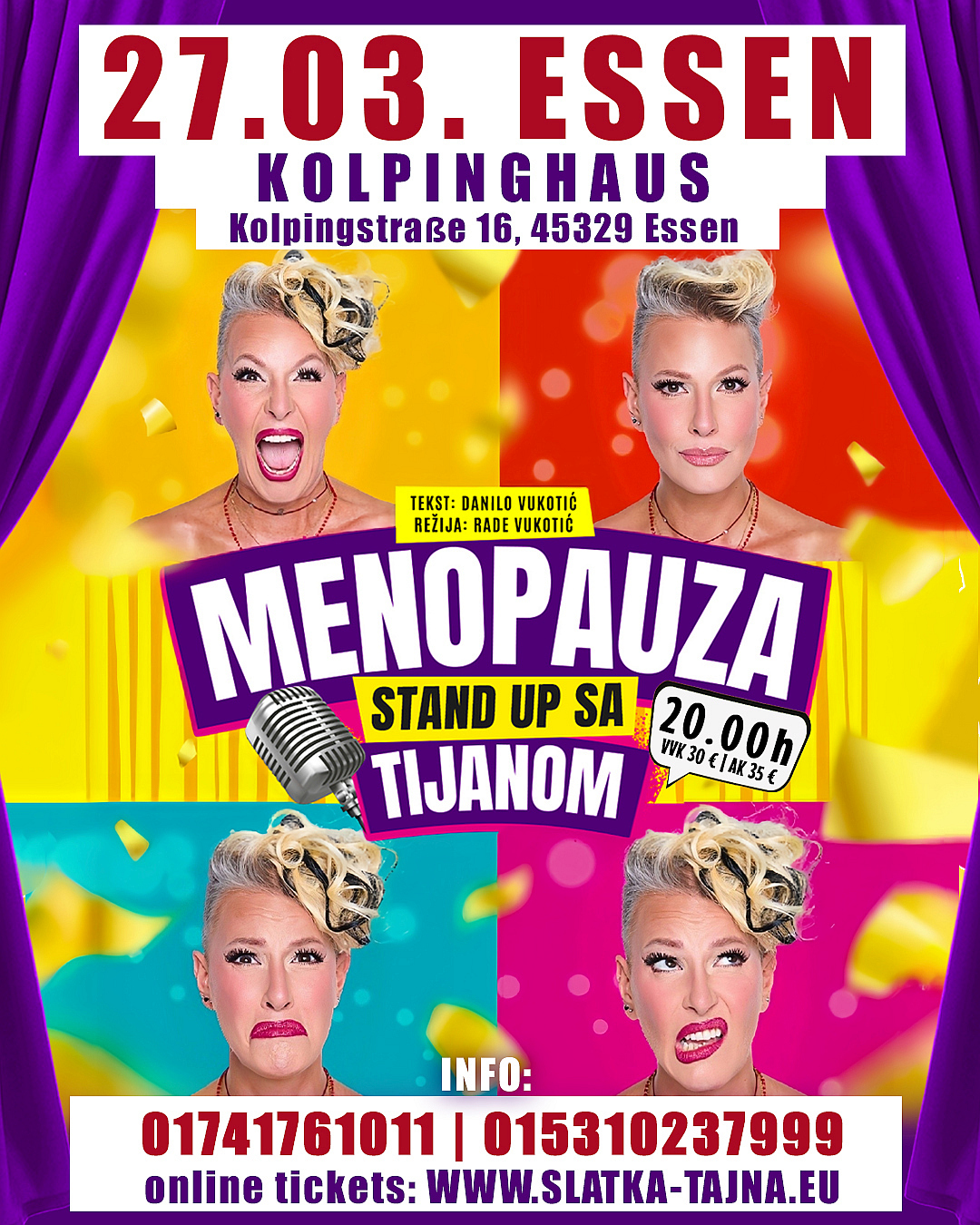 27.03. ESSEN – TIJANA DAPČEVIĆ StandUp „Menopauza“