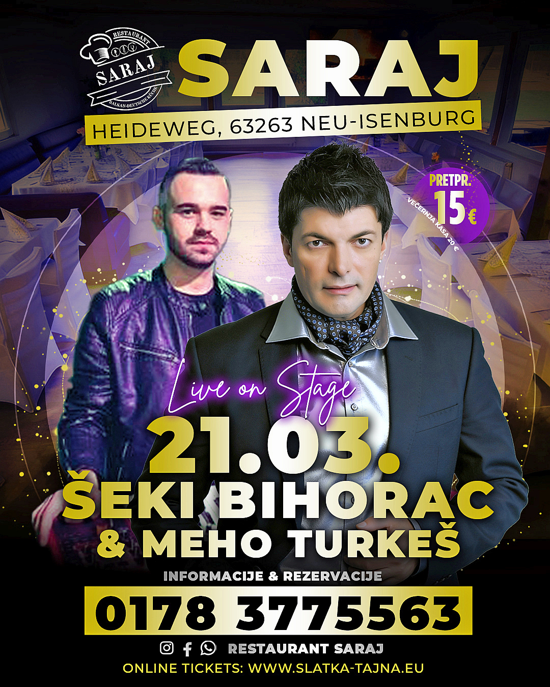 21.03. NEU ISENBURG – ŠEKI BIHORAC & Meho Turkeš