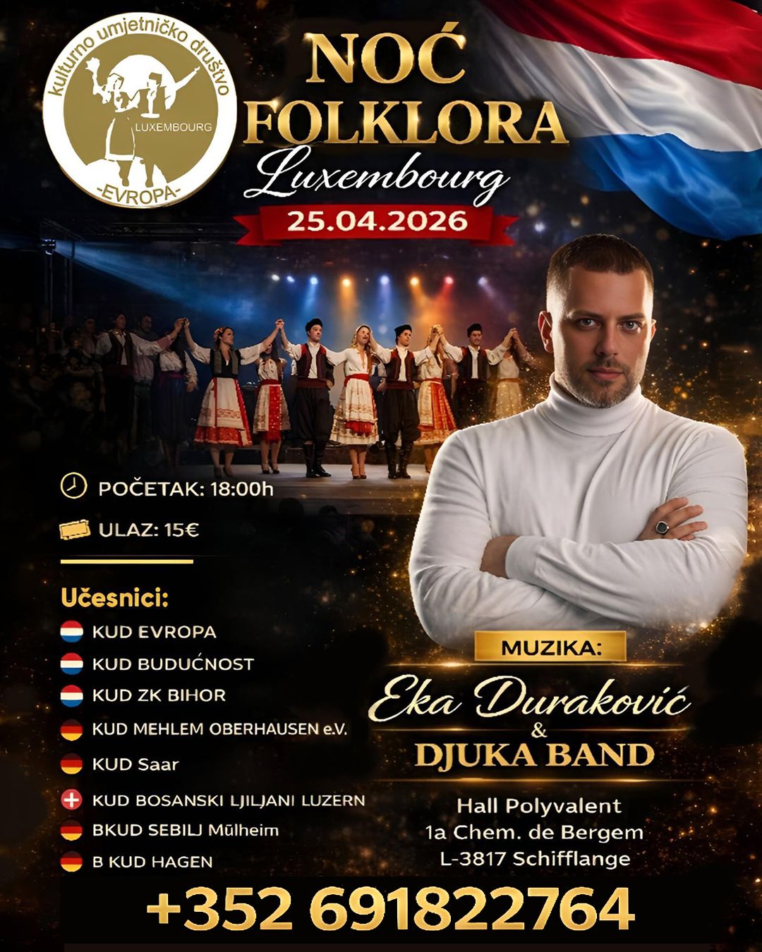 25.04. LUXEMBURG – NOĆ FOLKLORA – LUXEMBOURG 2026